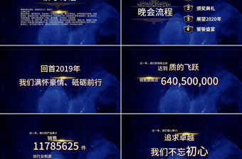 原創(chuàng)夢想起航2020年藍色2020春節(jié)公司年會ppt模板