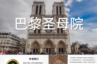 巴黎圣母院課文鑒賞教育教學PPT模板
