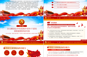 大氣黨建風(fēng)中青年干部培訓(xùn)班講話年輕干部要提高七種能力黨課PPT