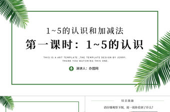 人教版小學一年級數學上冊第三課第一課時：1~5的認識和加減法——1~5的認識（含配套教案）課件PPT
