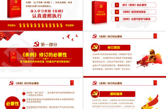 紅色黨政中國共產黨問責條例學習解讀課件PPT