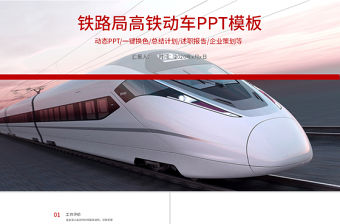 鐵路局高鐵動車PPT模板