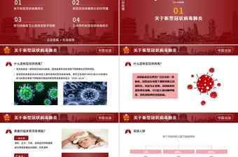 新型冠狀病毒肺炎防護知識ppt模板