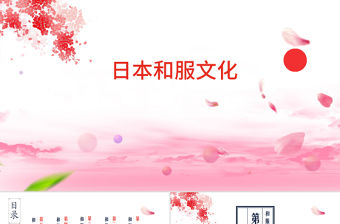 日本文化之日本和服文化介紹教育教學PPT模板