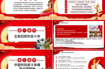 大力弘揚偉大抗疫精神黨課PPT模板