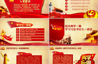 原創重溫入黨誓詞入黨志愿書不忘初心PPT模板-版權可商用