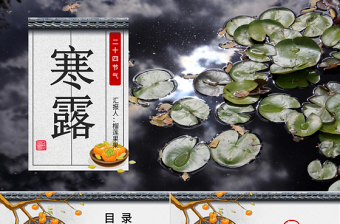 二十四節(jié)氣之寒露灰白色簡(jiǎn)約PPT模板