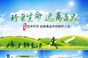 珍惜生命遠離毒品禁毒知識宣傳PPT模板