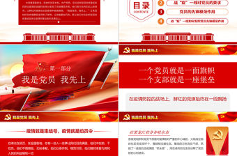 2021原創我是黨員我先上不忘初心牢記使命疫情防控黨課PPT