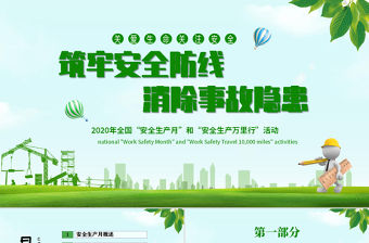 2020綠色清新安全生產(chǎn)月PPT