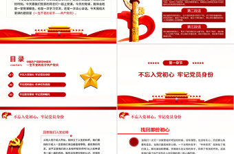 中國共產黨建黨99周年一生不變的名字共產黨員ppt模板-含講稿