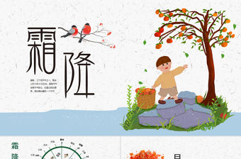原創(chuàng)霜降二十四節(jié)氣霜降主題班會教育PPT課件-版權(quán)可商用