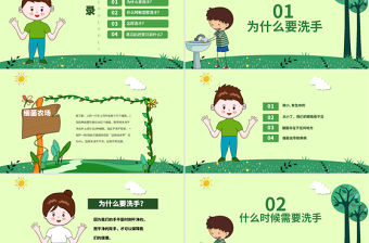 預防新型冠狀病毒肺炎預防傳染病七步洗手法PPT模板