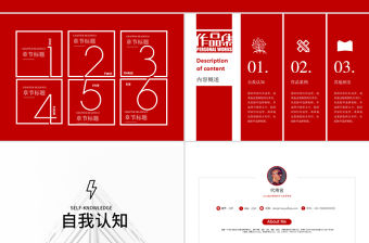 原創個人平面設計作品集ppt模板-版權可商用