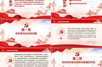 精美黨建風(fēng)新時(shí)期農(nóng)村黨員如何發(fā)揮先鋒模范作用黨課PPT