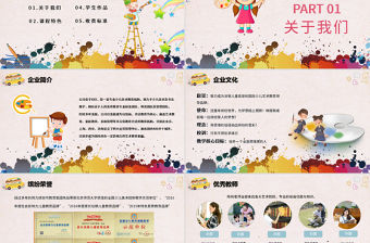 少兒美術培訓招生興趣繪畫班PPT模版