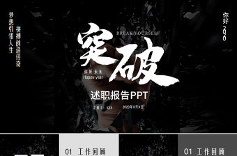 暗黑簡約風(fēng)突破自我企業(yè)文化宣傳工作總結(jié)計(jì)劃ppt模板