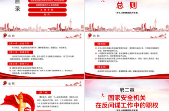 炫彩漸變黨建風中華人民共和國反間諜法宣教黨課PPT