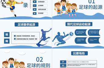 原創(chuàng)少兒足球培訓(xùn)PPT模板足球教育課件