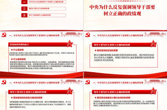 紅色簡潔大氣樹立正確的政績觀黨建專題教育黨課PPT模板