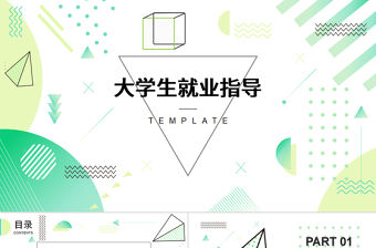 孟菲斯風大學生就業指導PPT模板