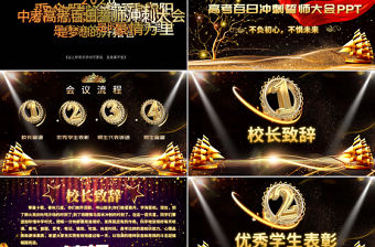 原創(chuàng)震撼開場(chǎng)高考中考百日沖刺誓師動(dòng)員大會(huì)-版權(quán)可商用