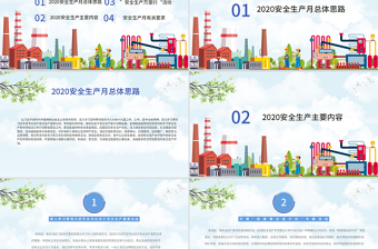 2020扁平風(fēng)安全生產(chǎn)月宣傳PPT