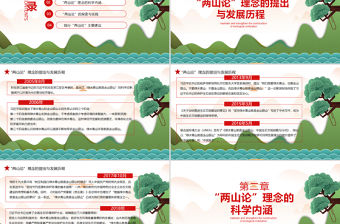 總書記“兩山論”的自然觀PPT模板