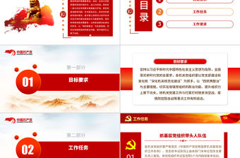 紅色大氣推進(jìn)四抓兩整治提升基層黨建水平黨課PPT課件