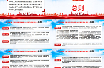 2021學(xué)習(xí)解讀《中華人民共和國鄉(xiāng)村振興促進(jìn)法》PPT紅色黨建風(fēng)專題課件模板