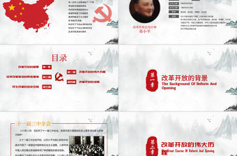 改革開放40周年黨課PPT模板