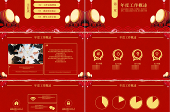 紅色中國風贏戰(zhàn)2018年終總結計劃PPT模板