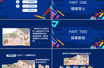 教學課件1-5的認識和加減法人教版小學一年級課件