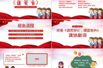 021請(qǐng)黨放心強(qiáng)國(guó)有我教育PPT簡(jiǎn)約卡通風(fēng)格中小學(xué)開學(xué)第一課愛黨愛國(guó)主題班會(huì)模板下載