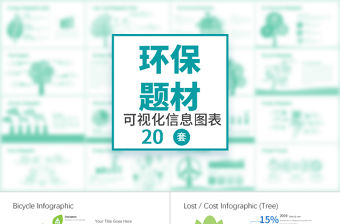 環保題材可視化信息圖表PPT模板
