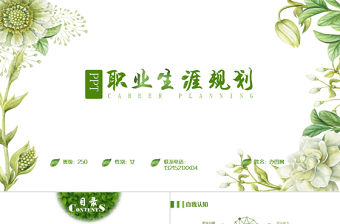 職業生涯規劃PPT模板