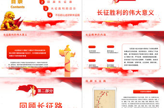 紅色簡(jiǎn)約大氣風(fēng)弘揚(yáng)長(zhǎng)征精神黨課ppt