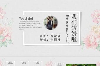 文藝婚禮相冊PPT模板