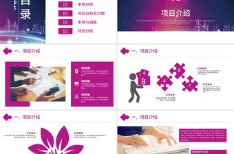 項目策劃商業計劃書PPT模板