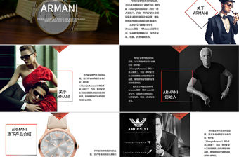 高端奢侈品阿瑪尼商業(yè)計劃書PPT模板