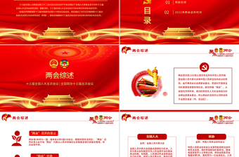 聚焦兩會關注民生PPT喜迎2022年全國兩會新征程再出發(fā)學習兩會精神專題黨課