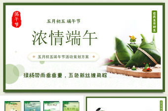 清新風中國傳統節日端午節活動策劃PPT課件