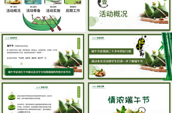清新風中國傳統節日端午節活動策劃PPT課件