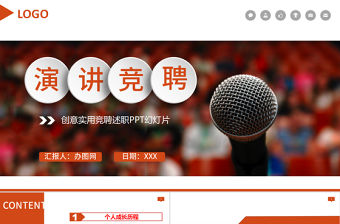 崗位競聘演講ppt模板幻燈片