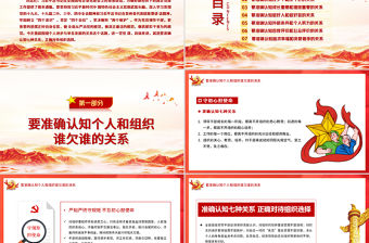 準確認知七種關系正確對待組織選擇黨課PPT