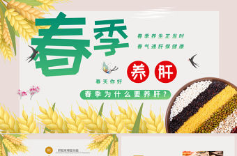 2022春季養肝PPT中國風春季為什么要養肝主題宣傳知識課件模板