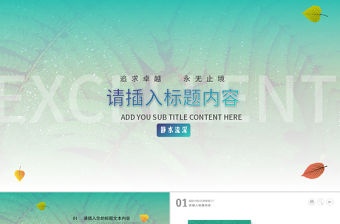 多彩絢麗工作匯報PPT模板