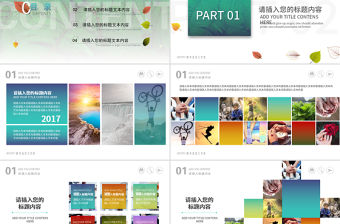 多彩絢麗工作匯報PPT模板
