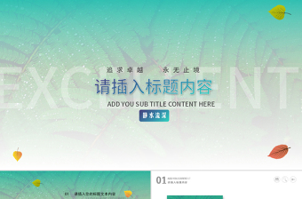 多彩絢麗工作匯報PPT模板