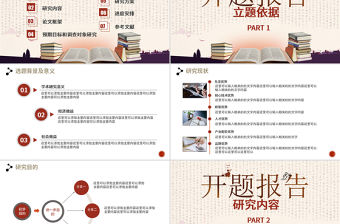 中國風畢業論文開題報告PPT